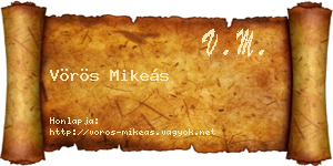 Vörös Mikeás névjegykártya